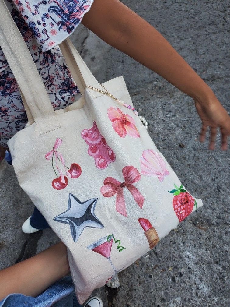 Atelier peinture sur tote bag